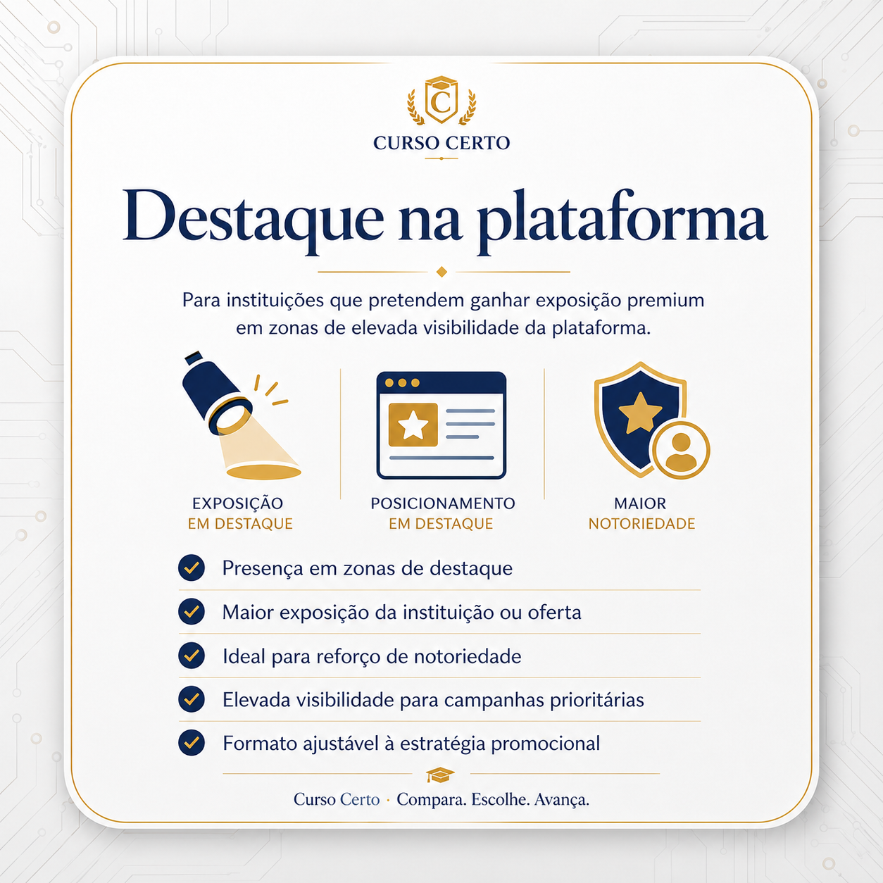 Destaque na plataforma
